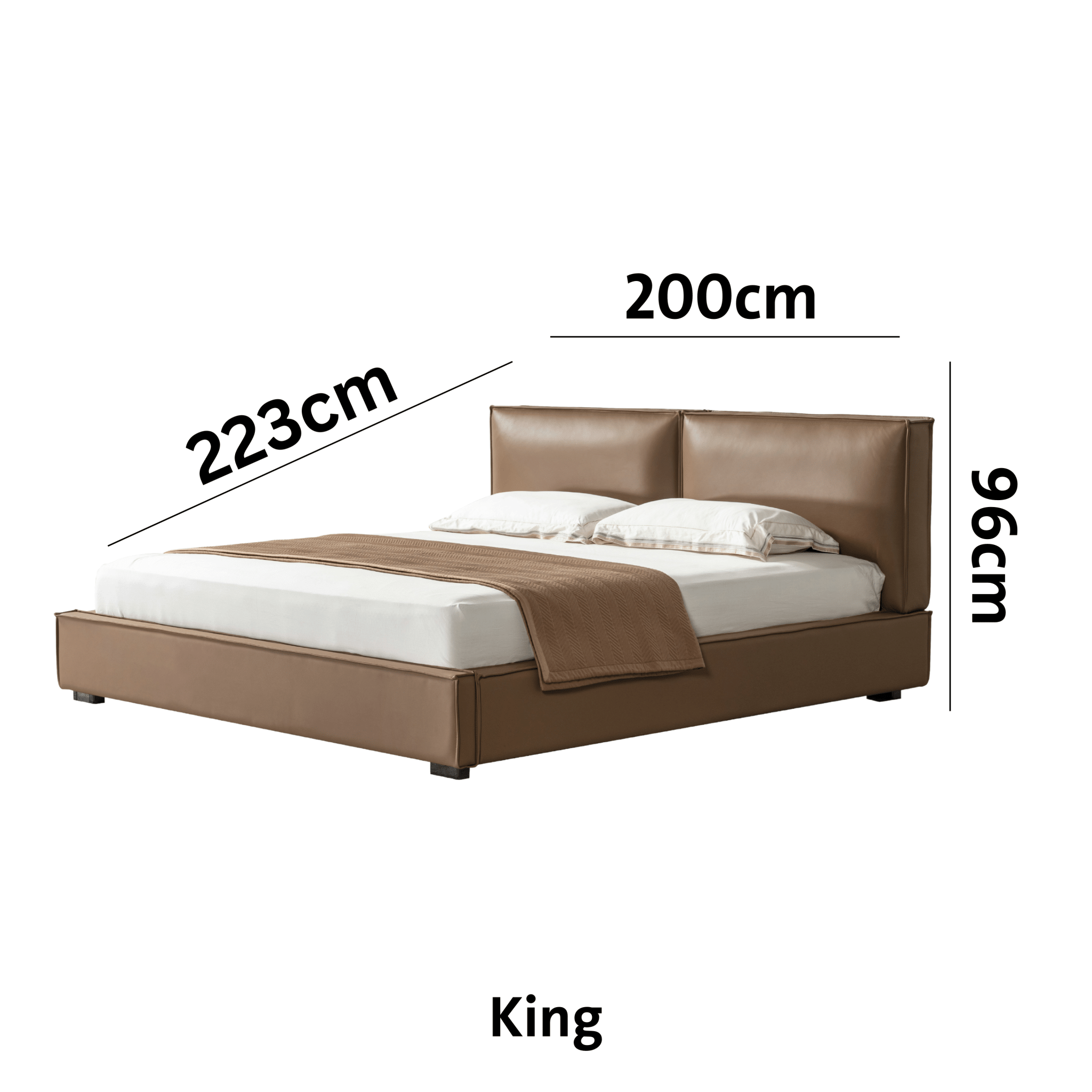 Starlit Sleeper Grey King Bed x W196