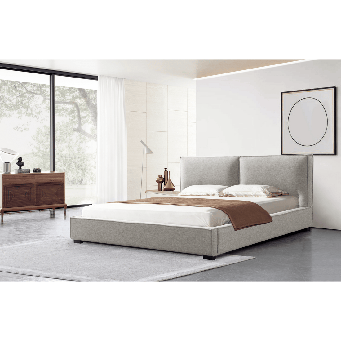 Plush Palace Grey King Bed (King/Queen)