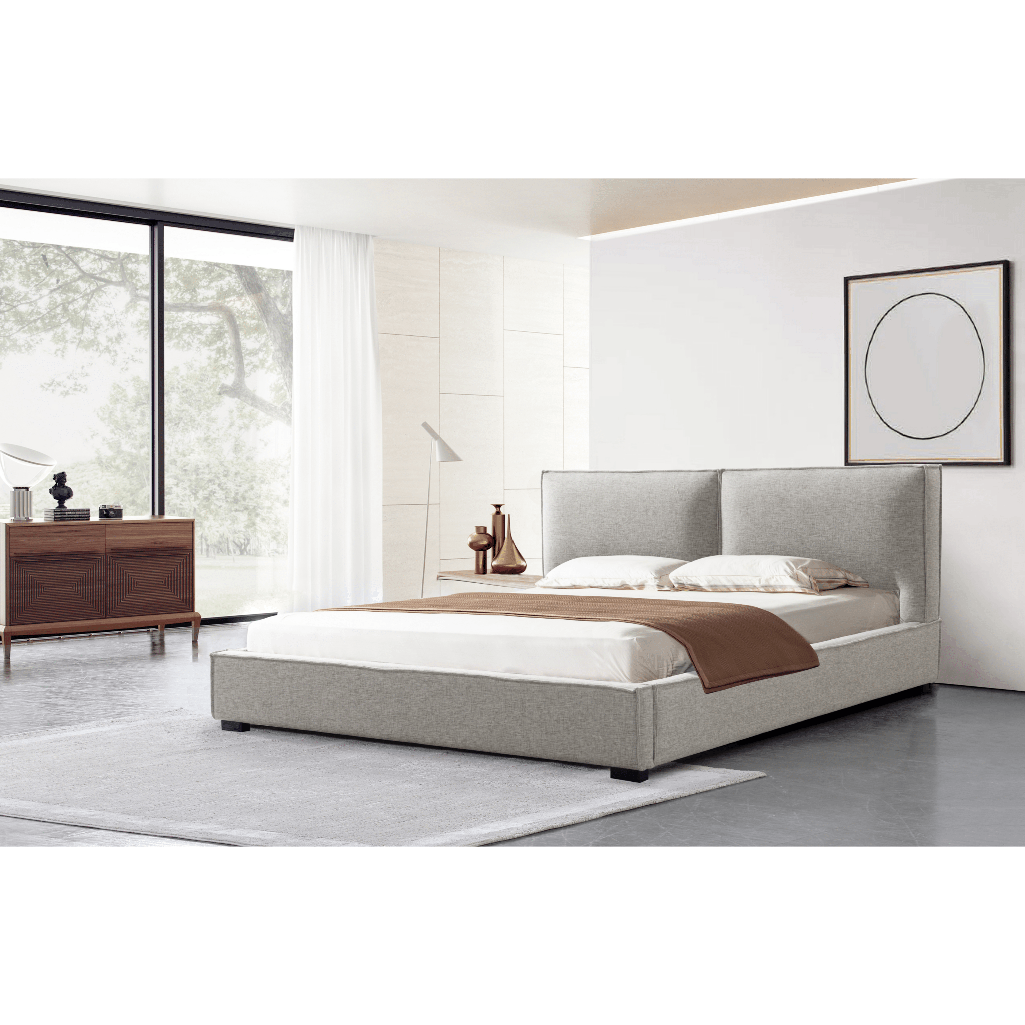Plush Palace Grey King Bed (King/Queen)