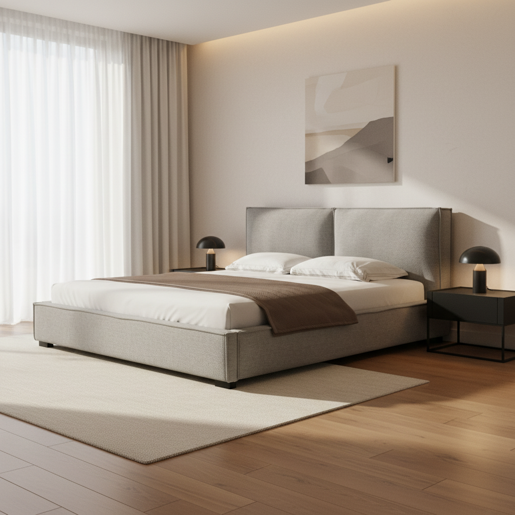 Plush Palace Grey King Bed (King/Queen)