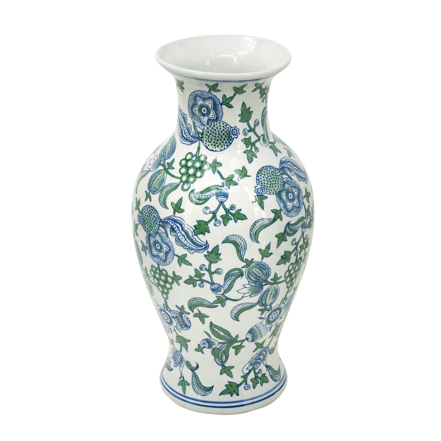 Porcelain Blue And White Cherry Blossom Vase