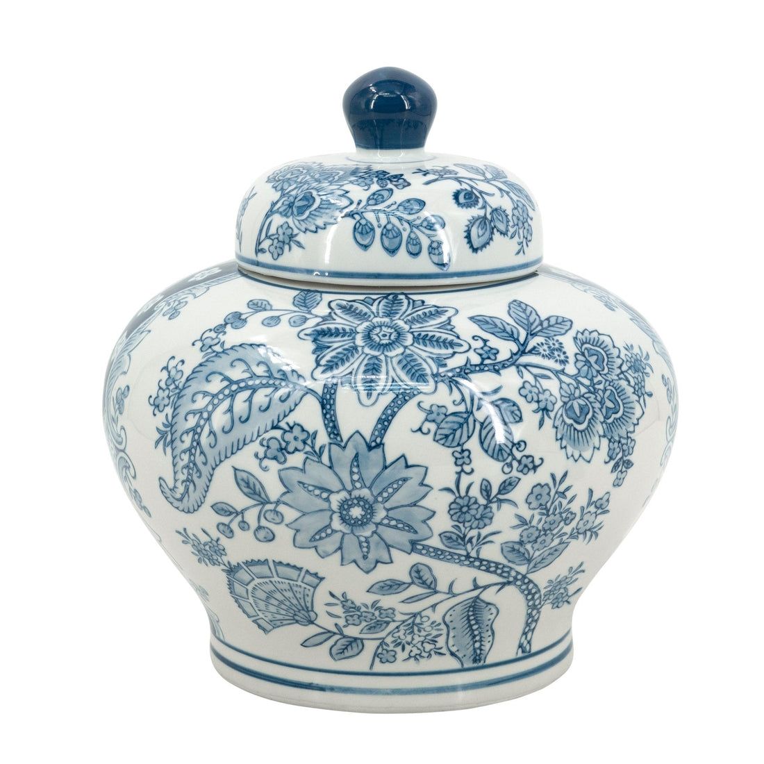 Porcelain Blue And White Lidded Jar