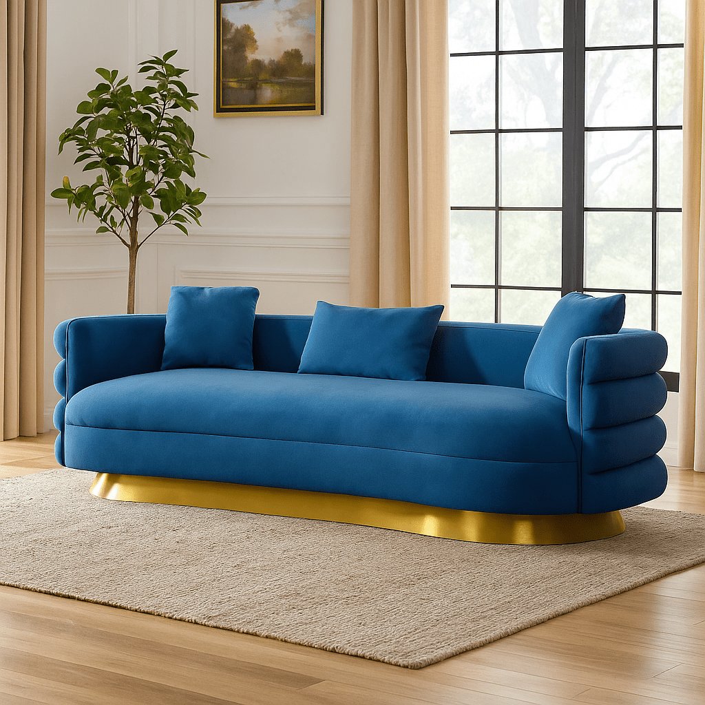 Power Blue Sofa (250cm)