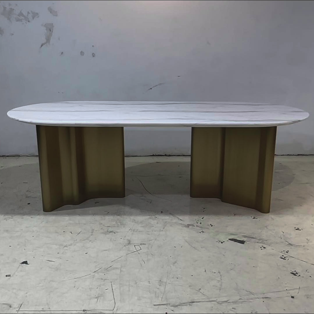 Oval Marble Dining Table