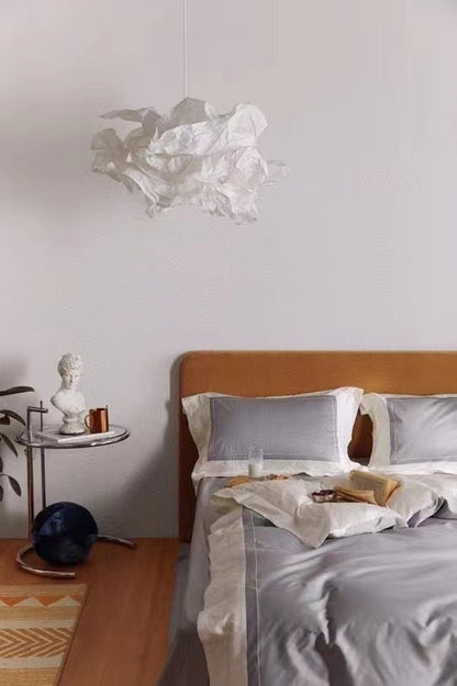 Printed Fabric Grey Bedding Set-KING