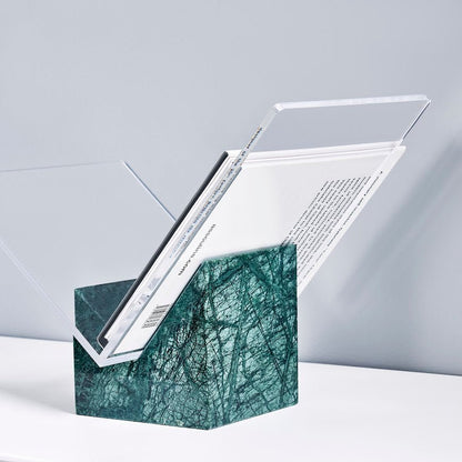 Pristine Book holder with Green marble Base