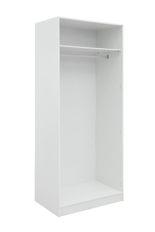 Provence White Wood Wardobe with 4 Panel Doors &amp; 2 Mirror Doors