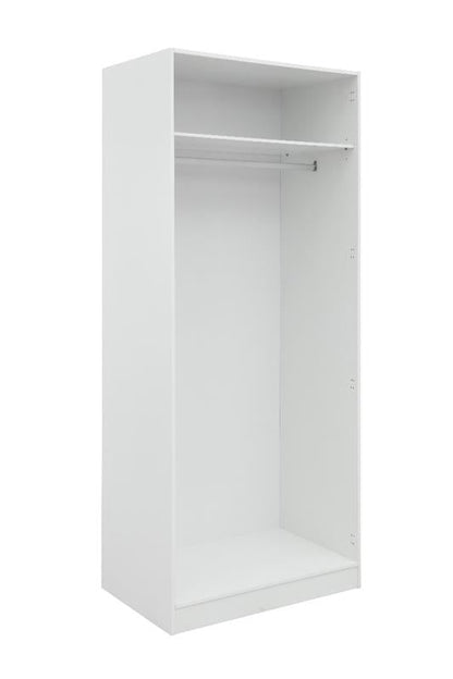 Provence White Wood Wardobe with 4 Panel Doors &amp; 2 Mirror Doors