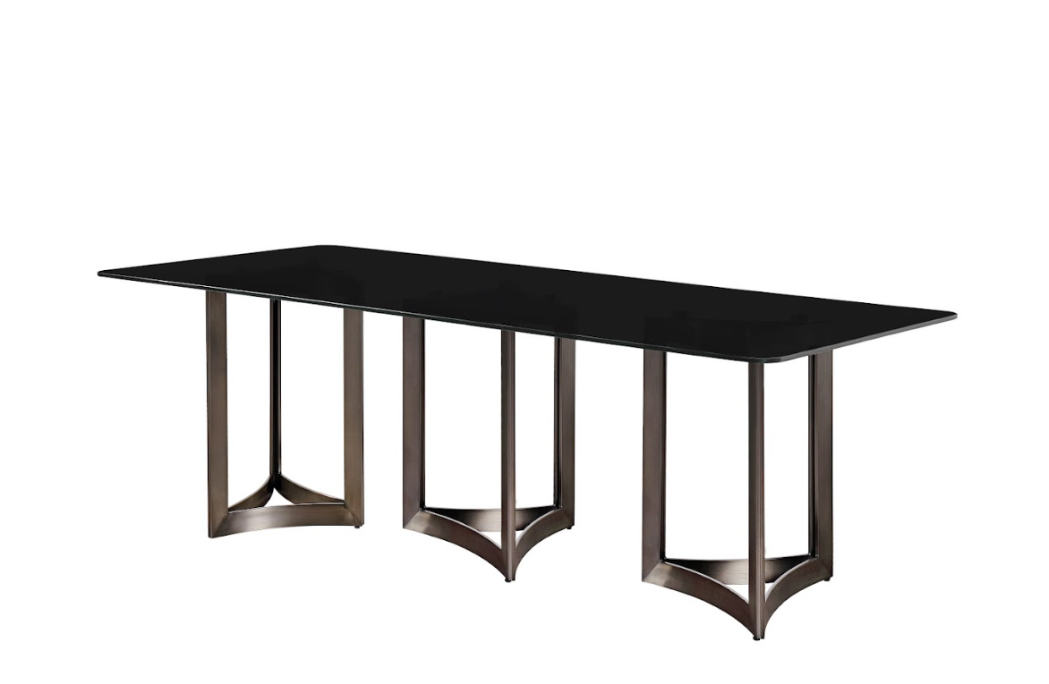 Alexa Black Glass Dining Table