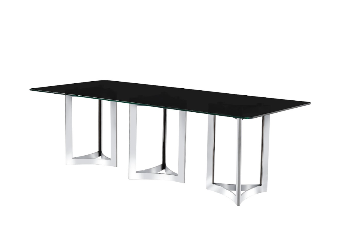 Alexa Black Glass Dining Table