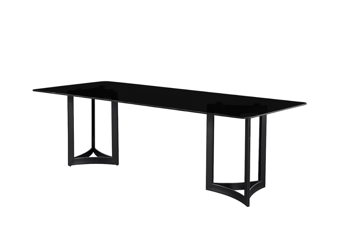 Alexa Black Glass Dining Table