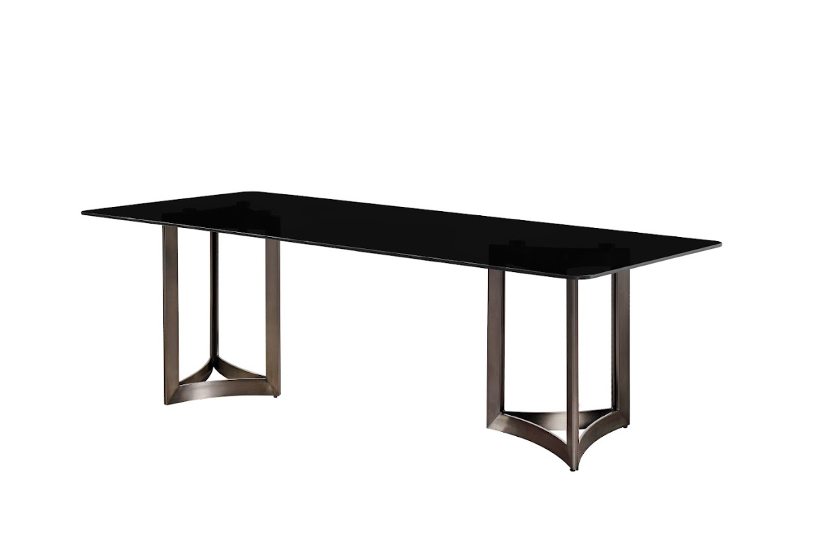 Alexa Black Glass Dining Table