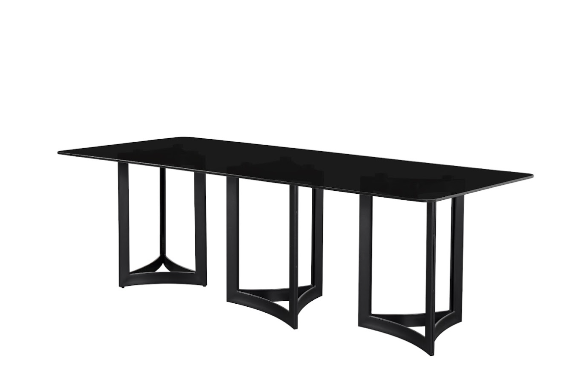 Alexa Black Glass Dining Table