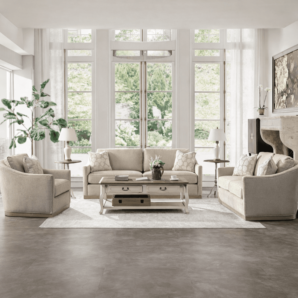 Rahaf Light Beige Living Room Set
