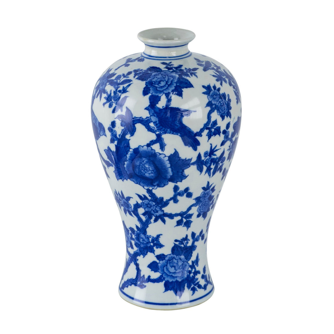 Ren Blue and White  Bird Vase