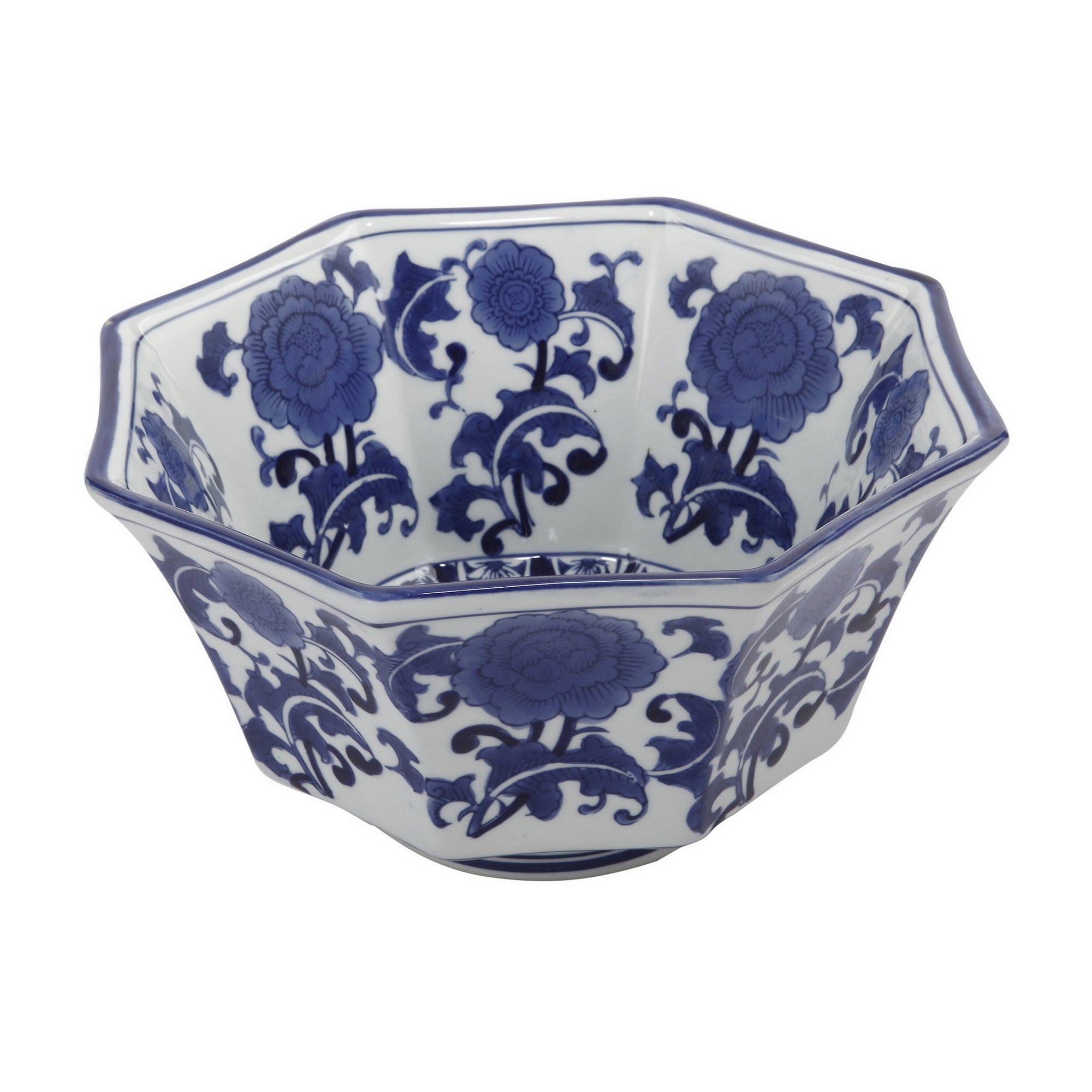 Ren Blue and White Centerpiece Decorative Bowl – Roots Furniture