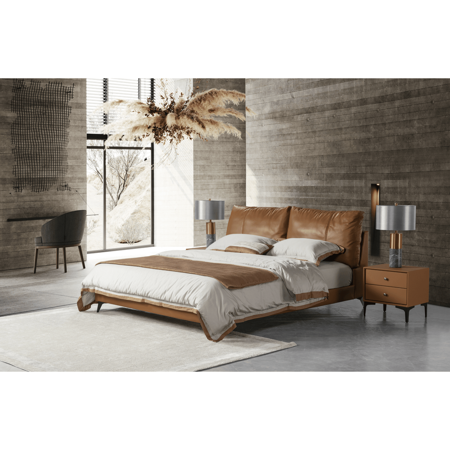 Starlit Sleeper Grey King Bed x W196