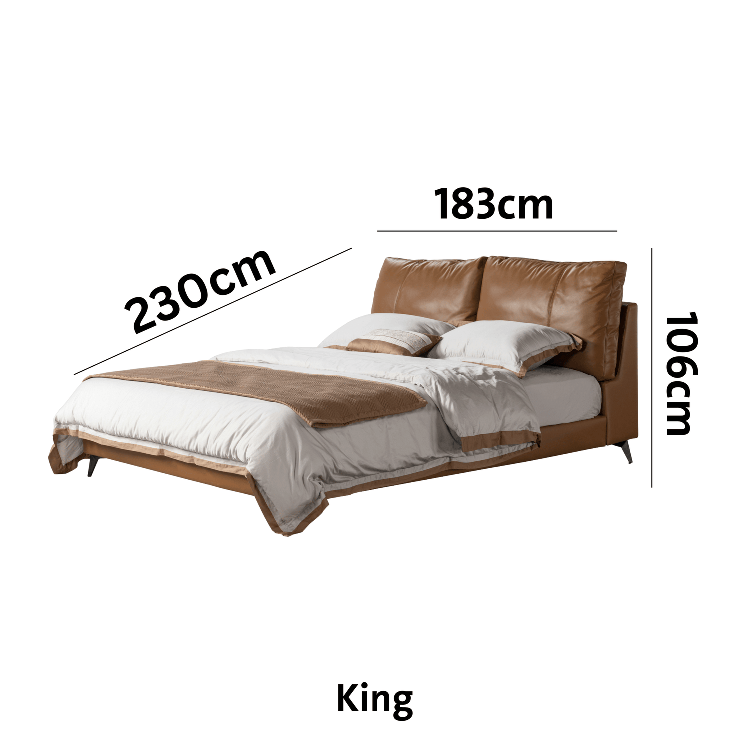 Starlit Sleeper Grey King Bed x W196