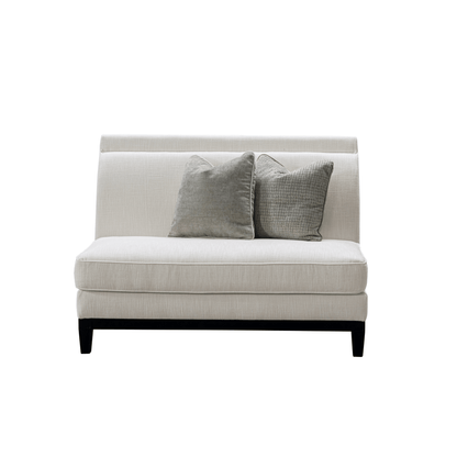 Romanian Key Beige Sectional Armless 2 seater