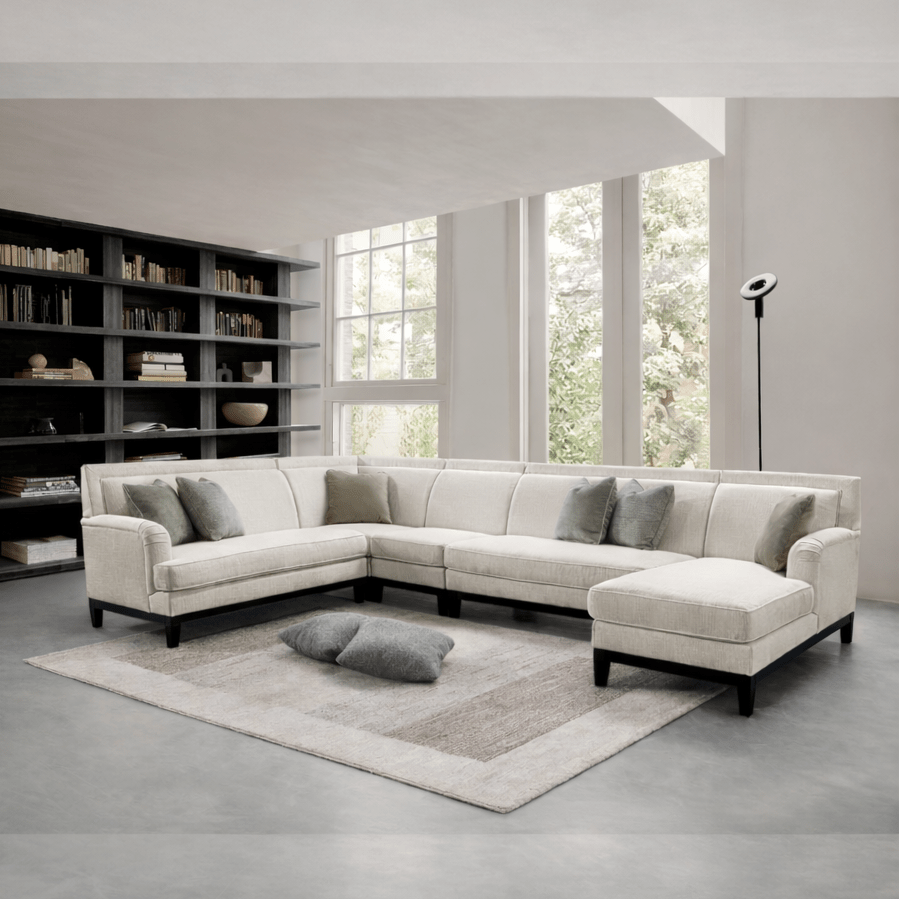 Romanian Key Beige Sectional Set