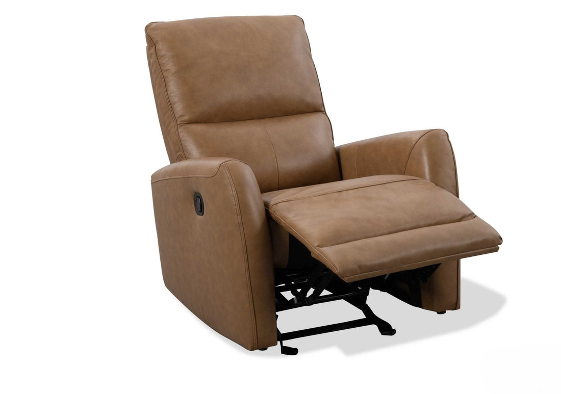 Roots Comfort Brown Leather Manual Recliner