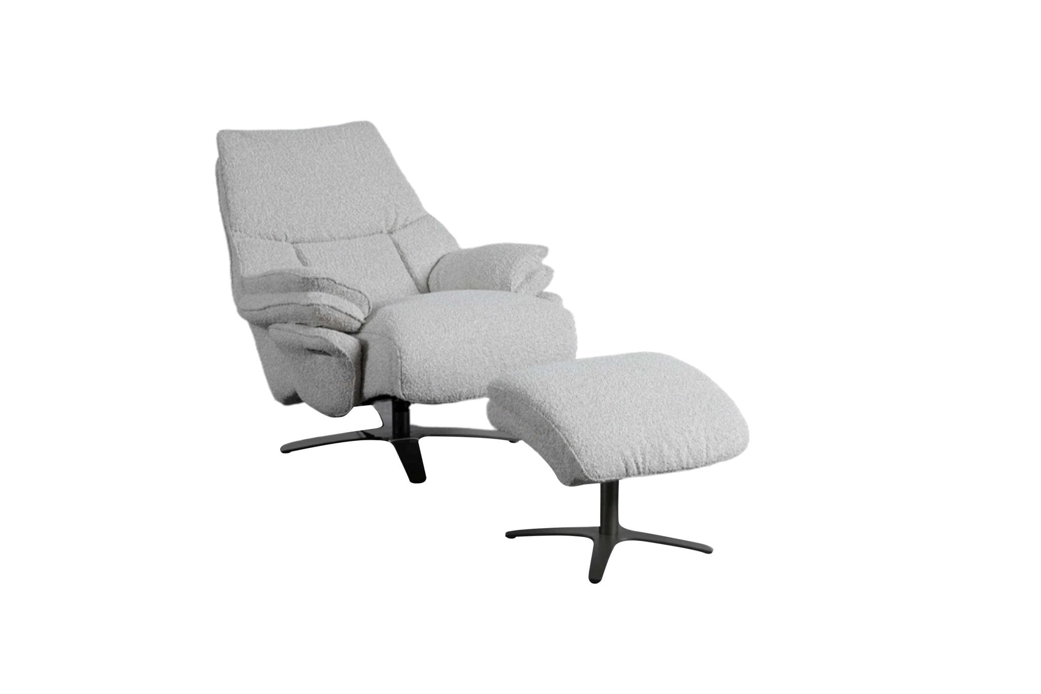 Roots Comfort Grey Power Recliner w/Ottoman
