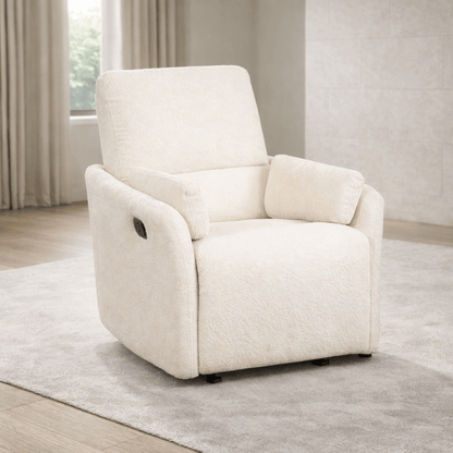Roots Comfort White Manual Recliner Swivel