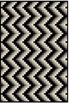 Roots Ferrera ZigZag Dark Brown Rug