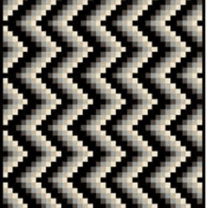 Roots Ferrera ZigZag Dark Brown Rug