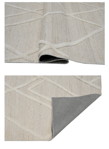 RUDA  beige and white Rug
