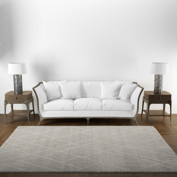 RUDA  beige and white Rug
