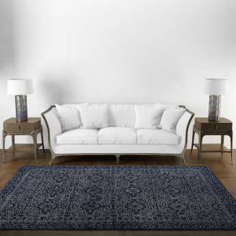 Ruda blue and White Rug