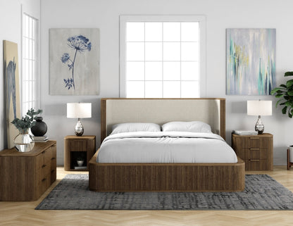 Rustic Haven Oak Three Drawer Nightstand