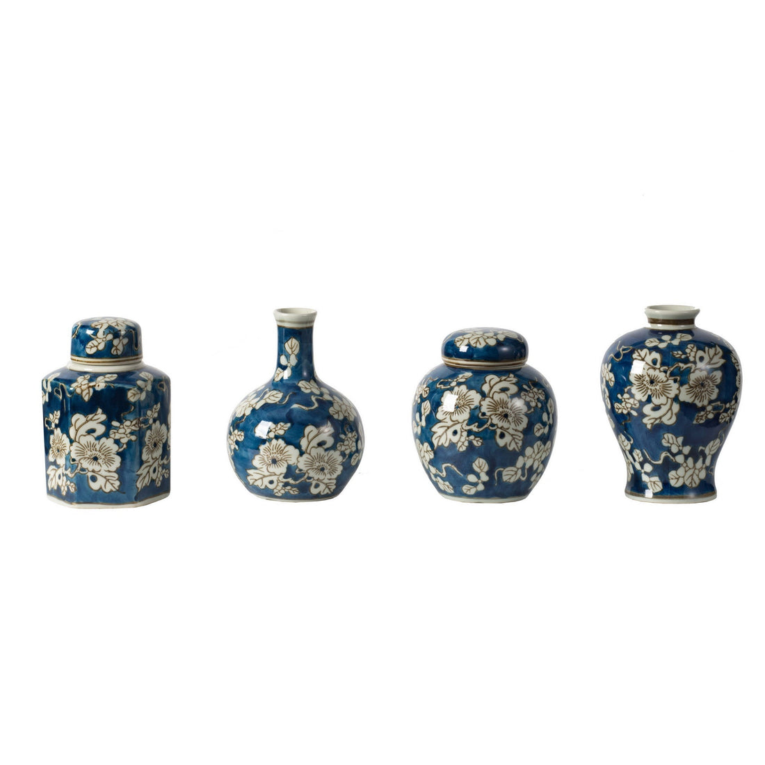 S/4 Blue and White Jar and Vase