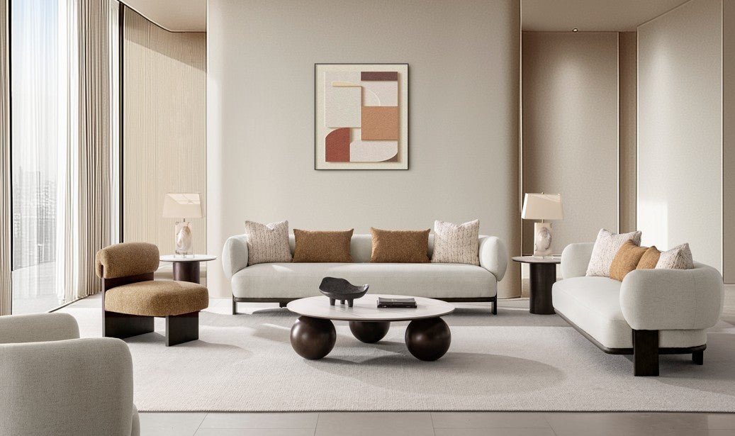 Sahara Sand Leaner Beige Sofa