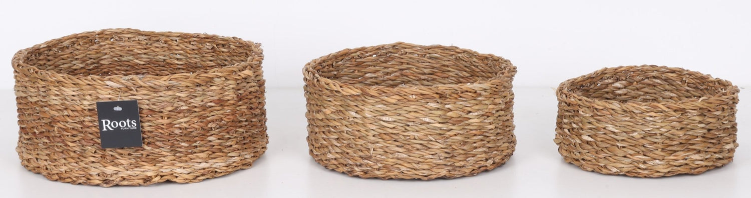 SEAGRASS ROUND BASKET - SET OF 3