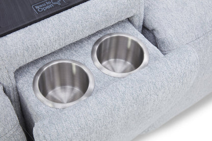 Seequence Gray Console Table W Wireless Charger