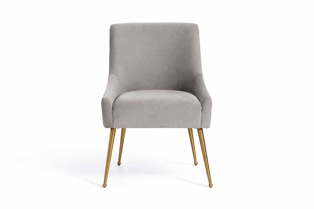 Serenity Grey Velvet Side Chair