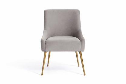 Serenity Grey Velvet Side Chair