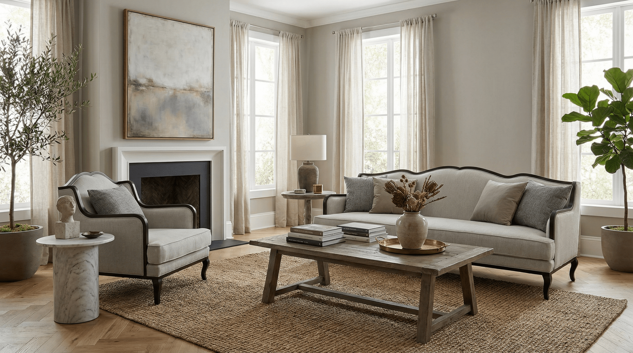 Shoug Grey Sofa Set