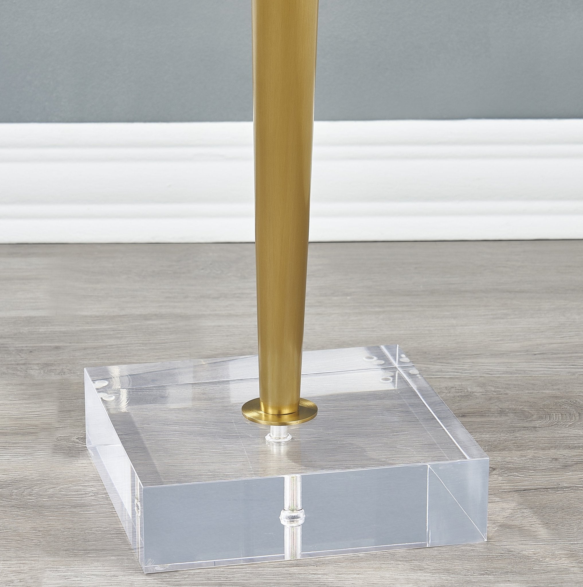 Silver Accent table Acrylic Top