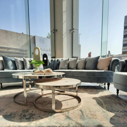 Silver Marble Coffee Table