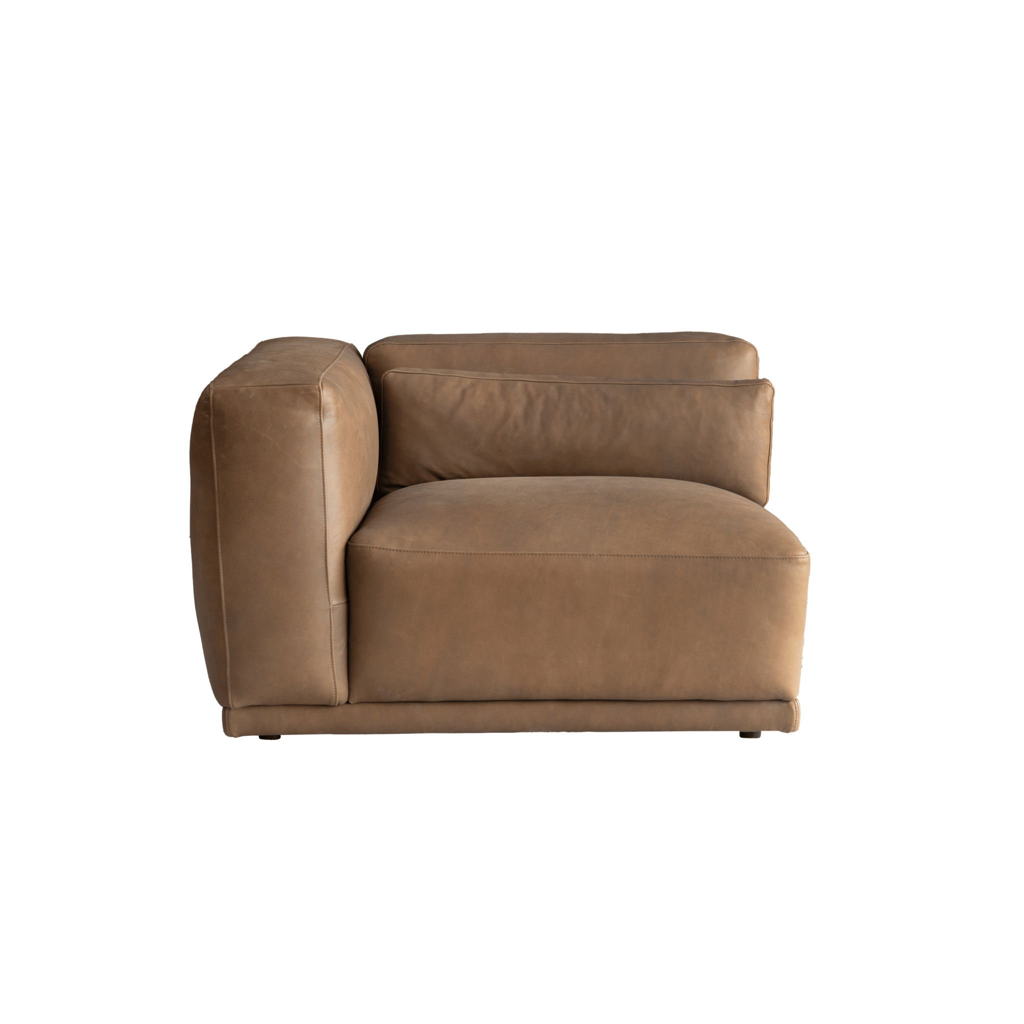 Sleek Serenity Caramel Left Arm Facing Chair