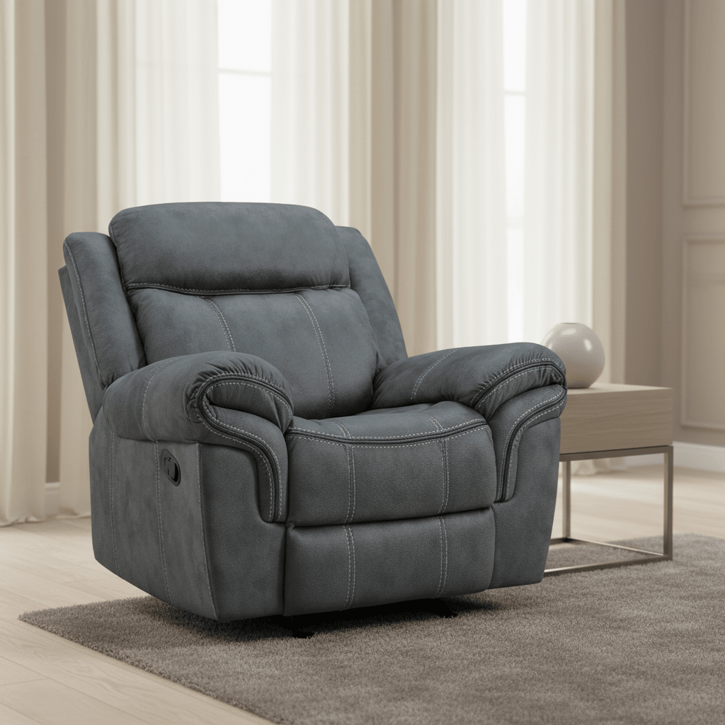 Sorrento Glider Recliner in FB367 Charcoal