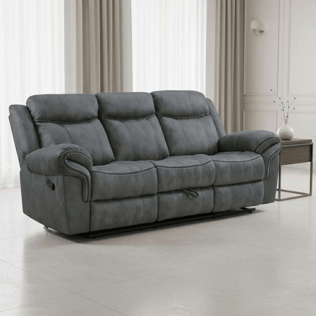 Sorrento Motion Sofa with Dropdown in FB367 Charcoal