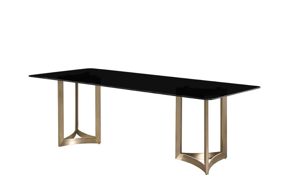 Alexa Black Glass Dining Table