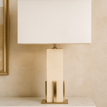 Stellar Travertine Table Lamp