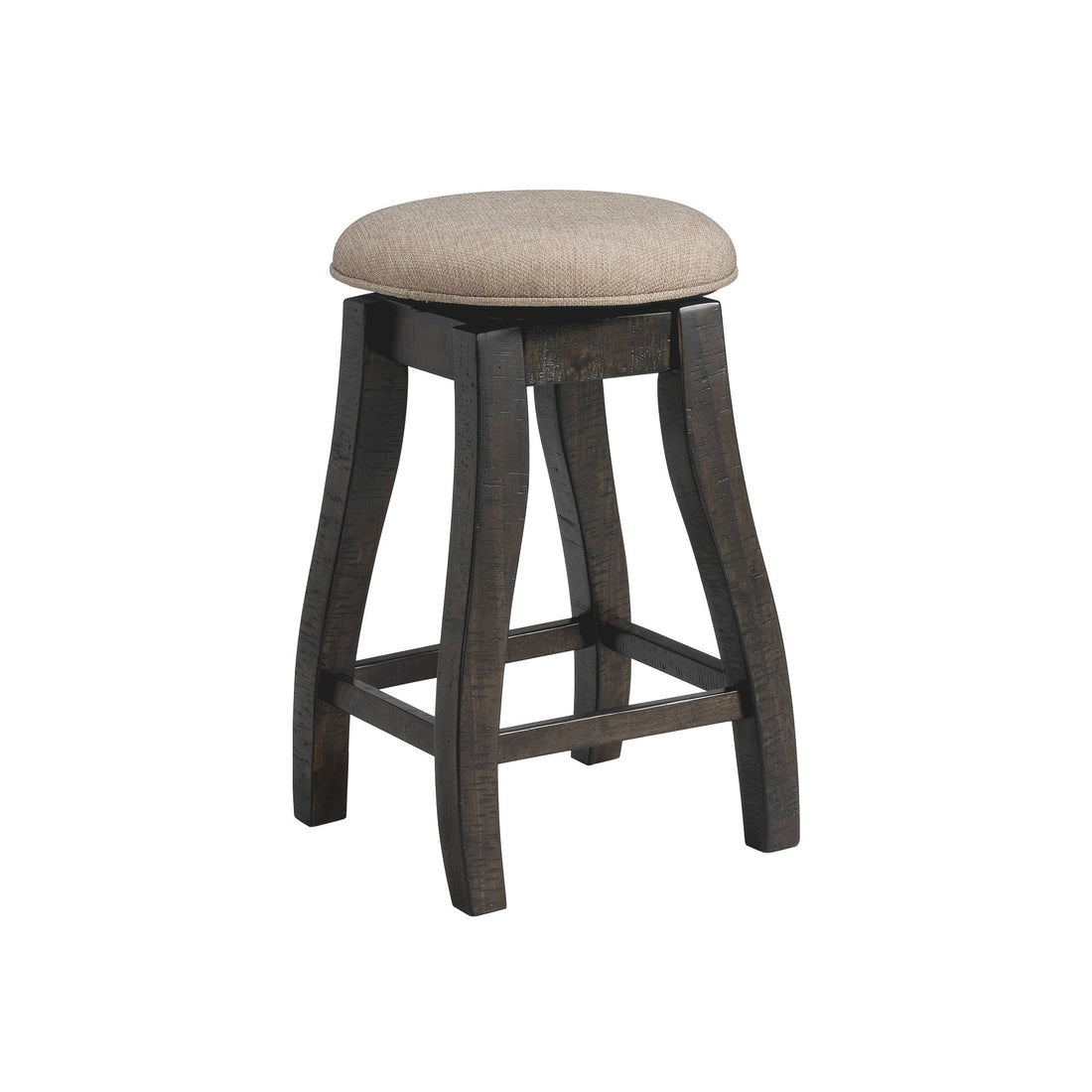 Stone 24&quot; Counter Stool W/ Swivel W/Fabric Seat Charcoal (6629945868384)