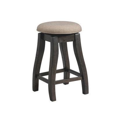 Stone 24&quot; Counter Stool W/ Swivel W/Fabric Seat Charcoal (6629945868384)