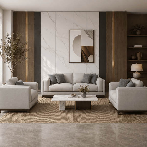 Sydney Warm Grey Sofa Set